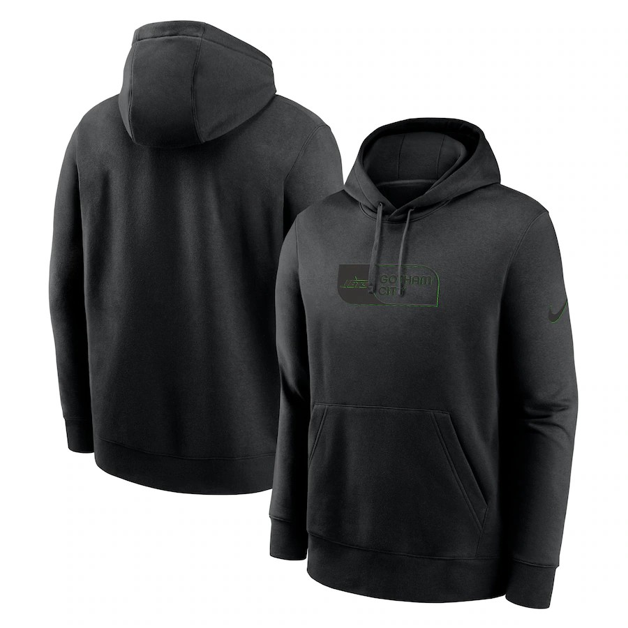 Men new york jets black style #8 2024 NFL hoodie